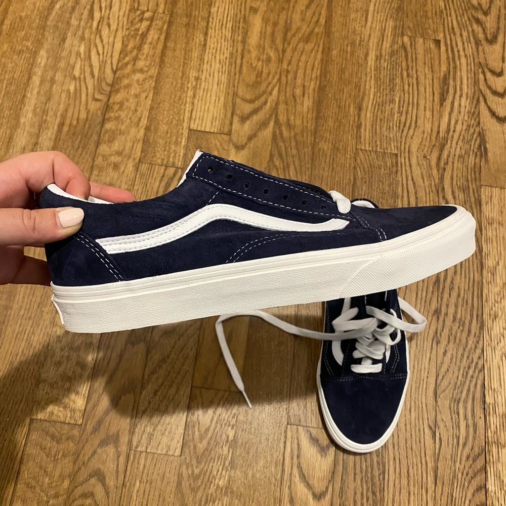 Navy Suede Vans Sneakers